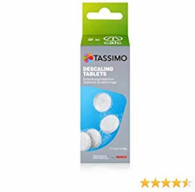 Tassimo TCZ6004 4 Tablets for 2 Descaling Processes White