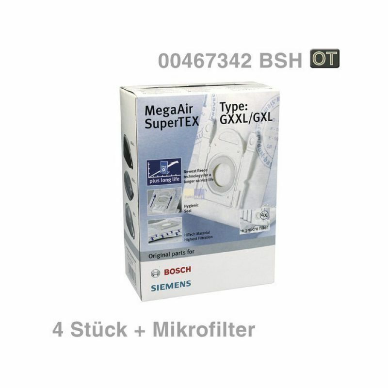 Genuine Bosch Microfibre Type G MegaAir Supertex GXXL/GXL Dust Bags