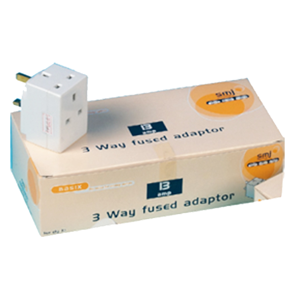 B105 3 Way Fused Adaptor (Trade Pack X 10 Pcs)