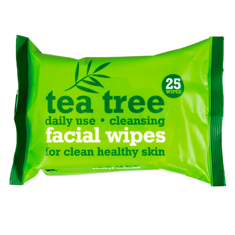 B2845 Tea Tree Cleansing Facial Wipes Twin Pack - 2 x 25 (Pack of 12)