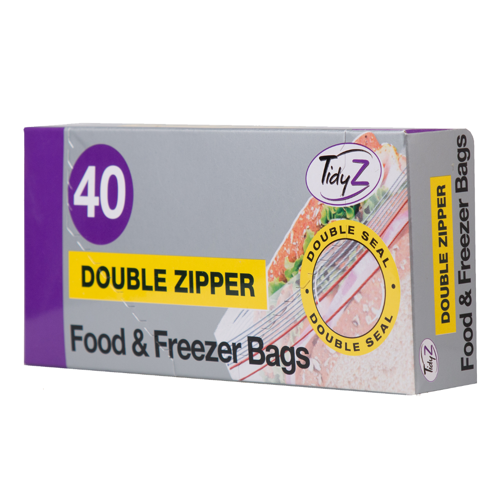 B2987 40 Double Zipper Food & Freezer Bags