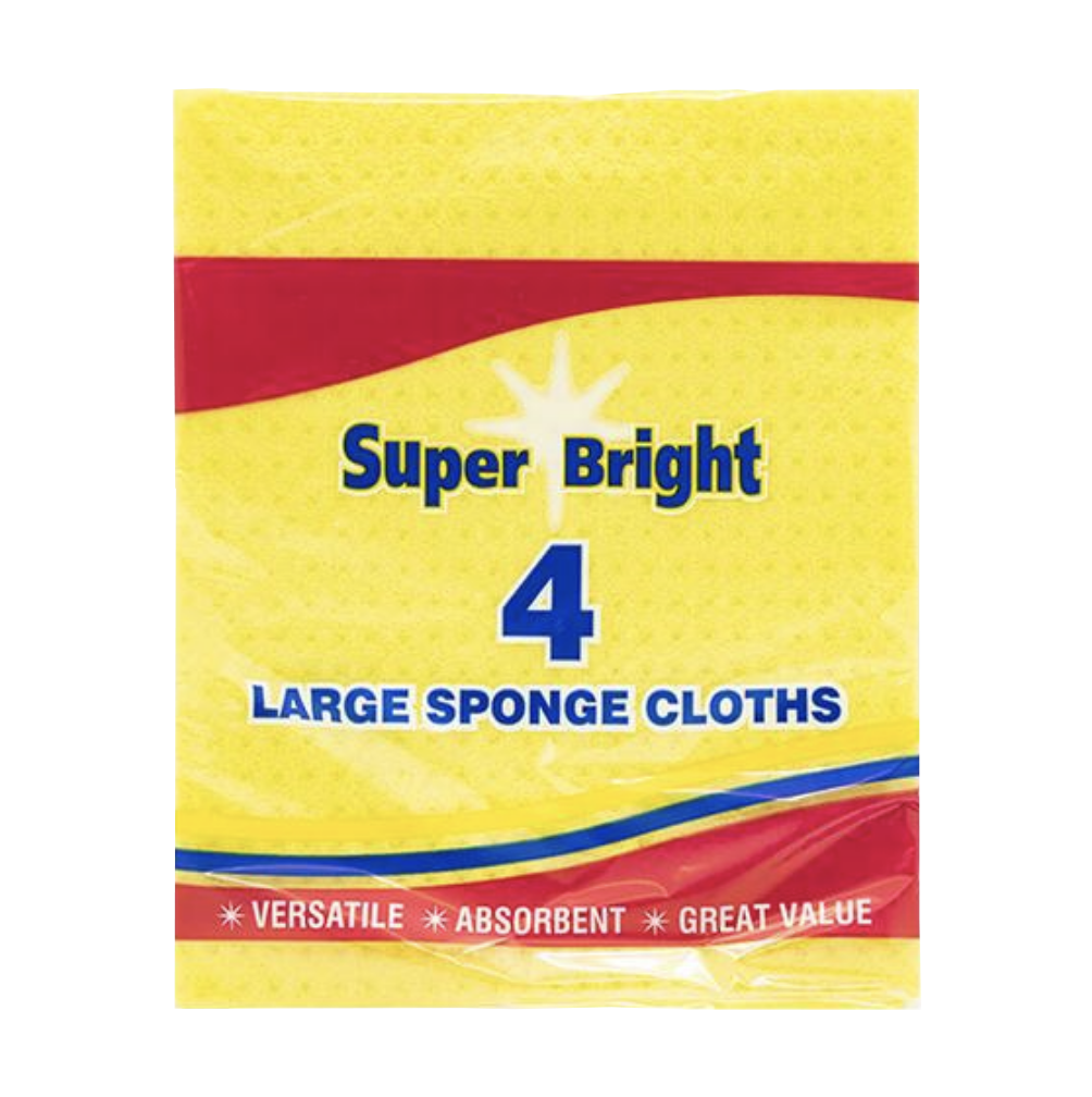 B3005 EGL Super Bright Sponge Cloth, Pack of 4