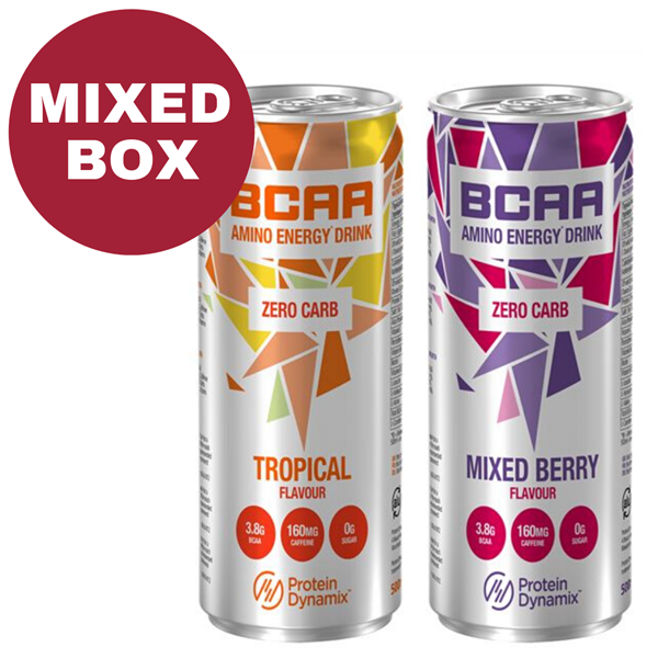 P2355 Protein Dynamix BCAA Drink 500ml (6 x Mix Berry & 6 x Tropical)