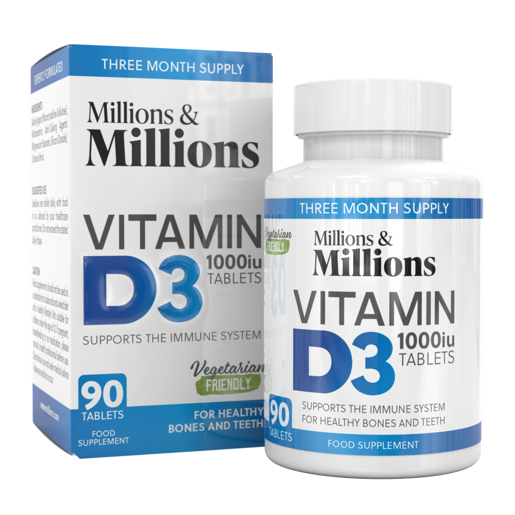 P2518 Millions & Millions - Vitamin D3 1,000iu - 90 Tablets