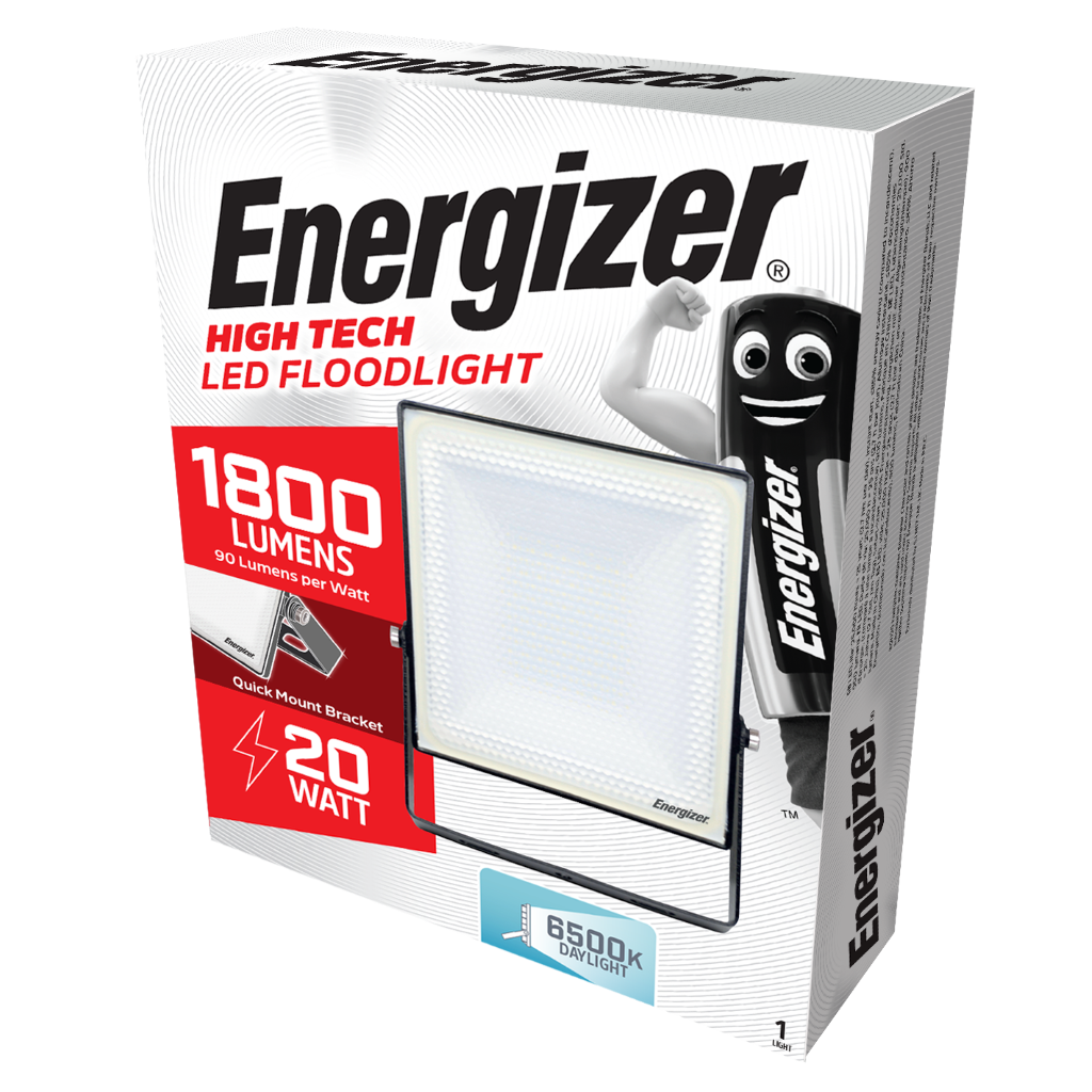 S10929 Energizer LED Floodlight - 20W - 1,600 Lumen - 6,000K (Daylight)