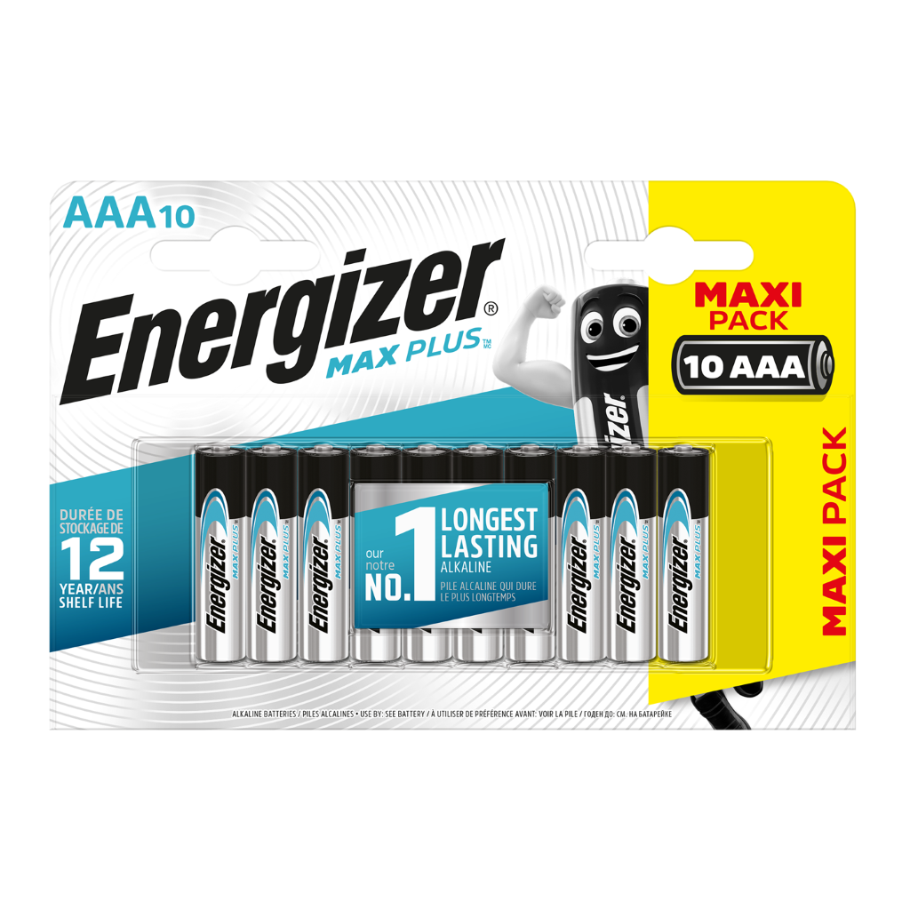 S13460 Energizer AAA Maxplus Alkaline, Pack of 10