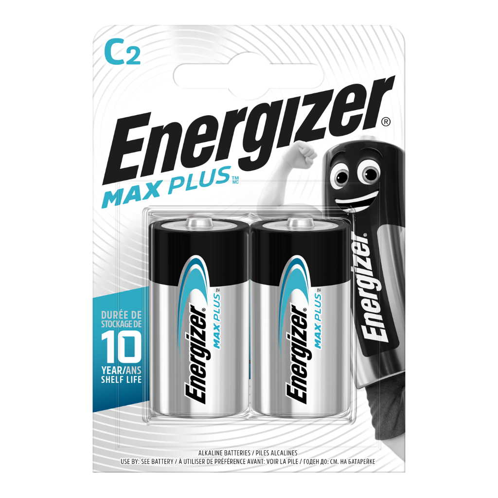 S13461 Energizer C Size Maxplus Alkaline, Pack of 2