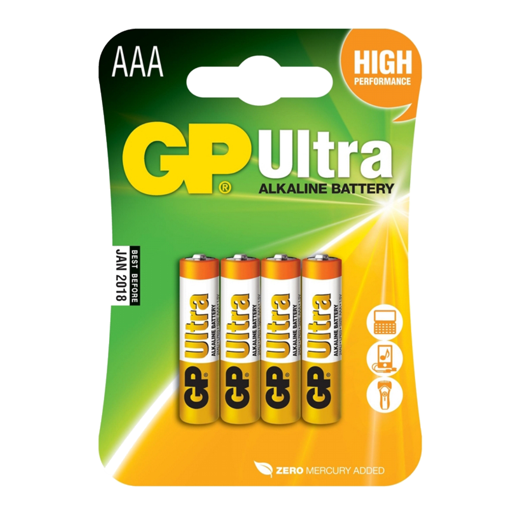 S13688 GP AAA Ultra Alkaline, Pack of 4