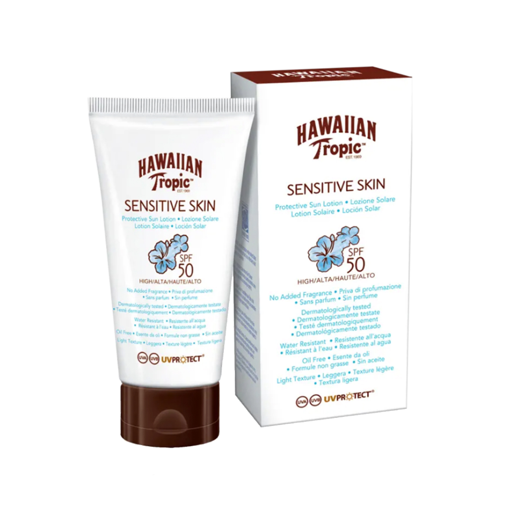 S13703 Hawaiian Tropic Sensitive Skin Body Lotion - SPF 50, 90ml