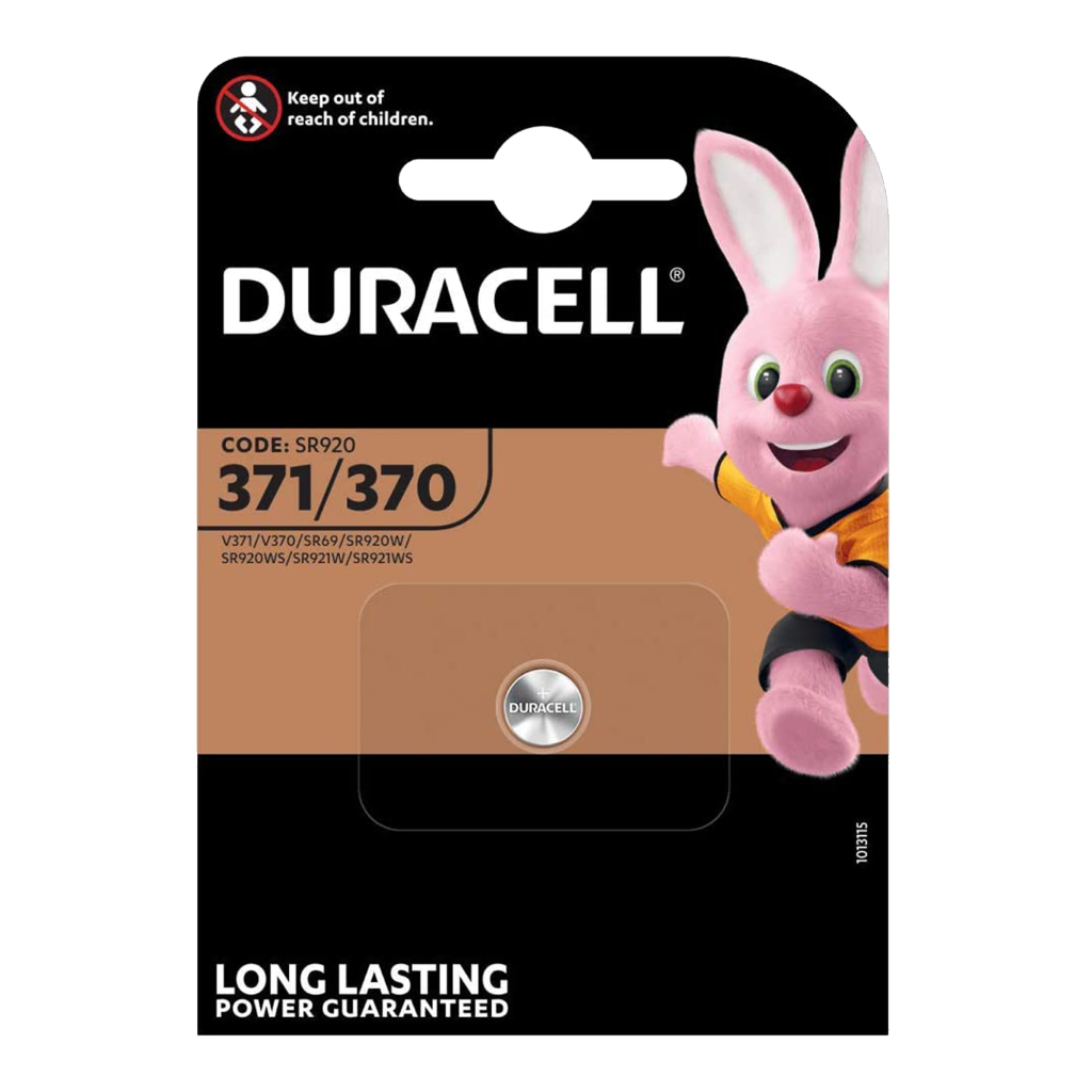 S14174 Duracell 371/370 1.5V Silver Oxide, Pack of 1