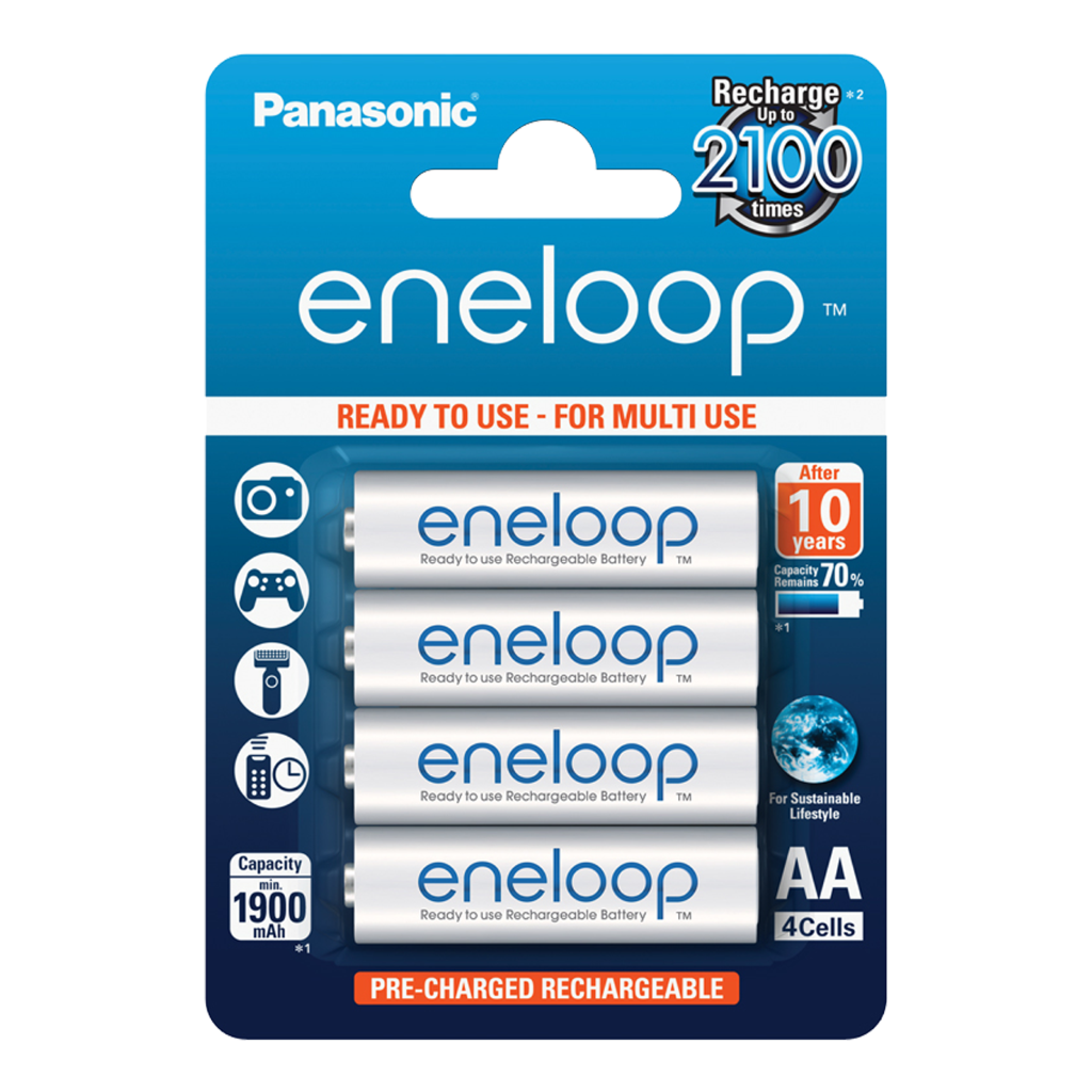 S14224 Panasonic Eneloop AA 1900mAh, Pack of 4