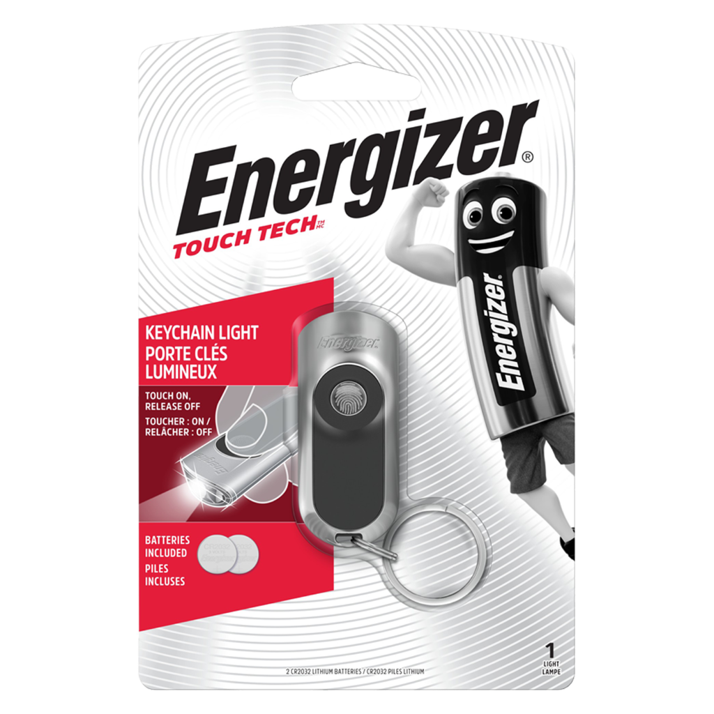 S14670 Energizer LED Keychain Touch Tech Torch With 2 x CR2032 Batteries