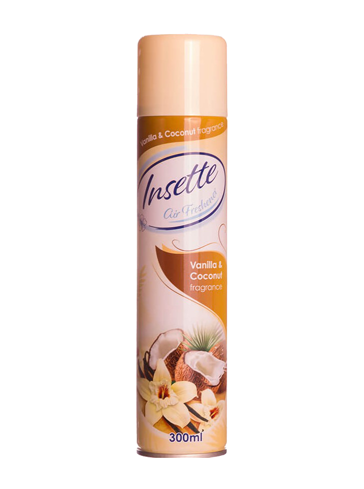 S17080 Insette 2-in-1 Air Freshener - Vanilla & Coconut - 300ml (12 Pack)