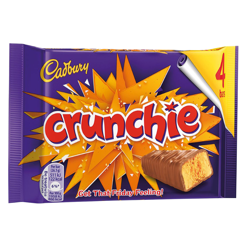 S17113 Cadburys Crunchie - 4 Pack - 26.1g Per Bar - Price Marked