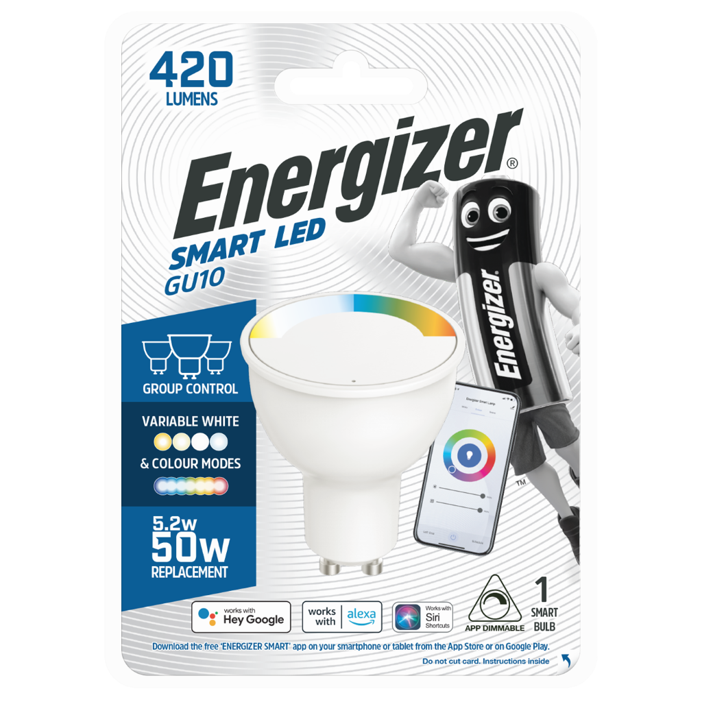 S17350 Energizer Smart GU10 - 5W - Colour Changing - 400lm
