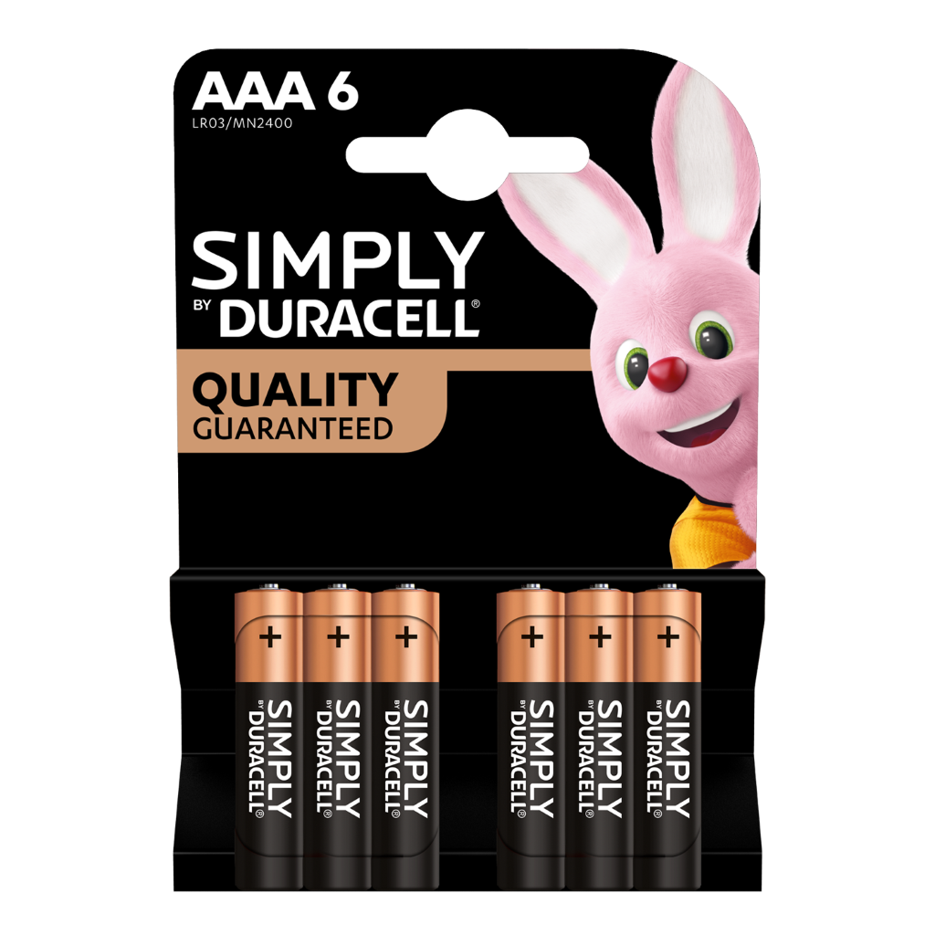 S18451 Duracell AAA Simply, Pack of 6