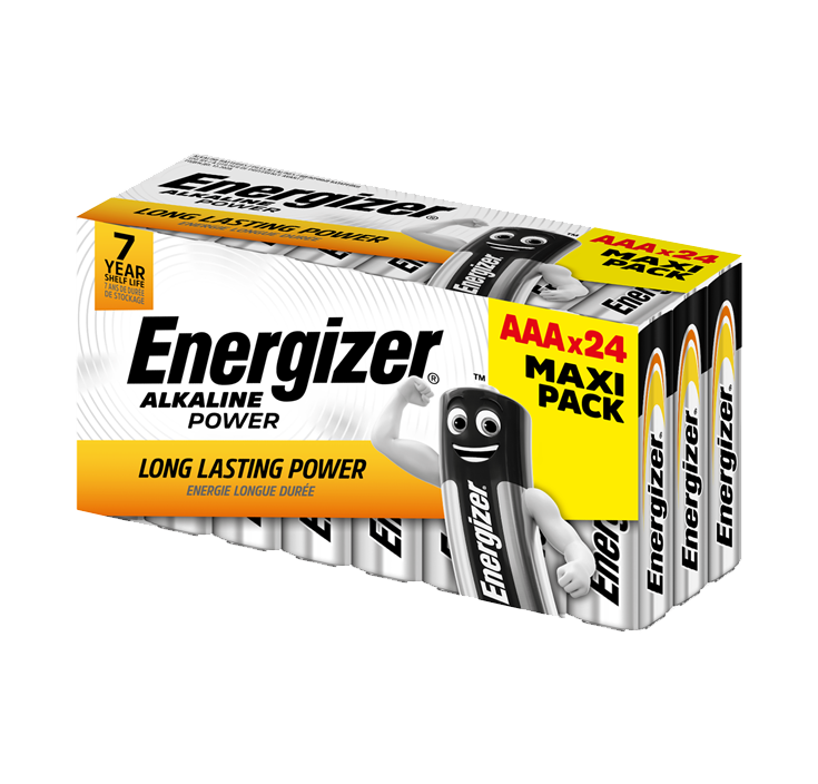 S18553 Energizer AAA Alklaine Power, Pack of 24
