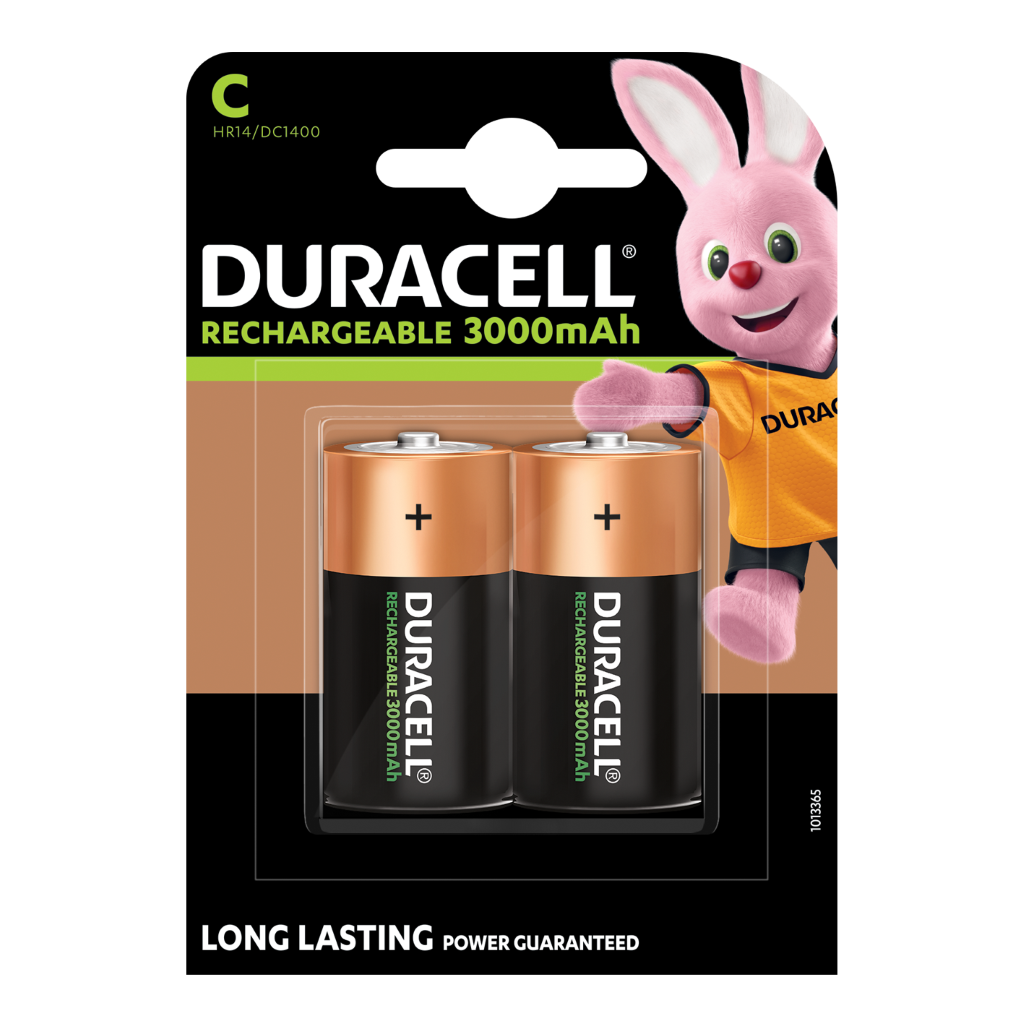 S3091 Duracell C Size 3000mAh Recharge, Pack of 2