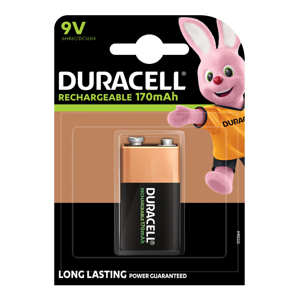 S3094 Duracell 9V 170mAh Recharge, Pack of 1