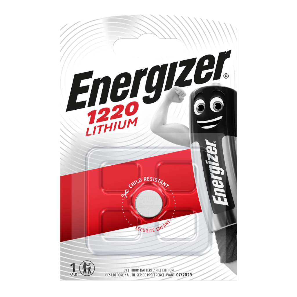 S320 Energizer CR1220 Lithium Coin Cell, Pack of 1