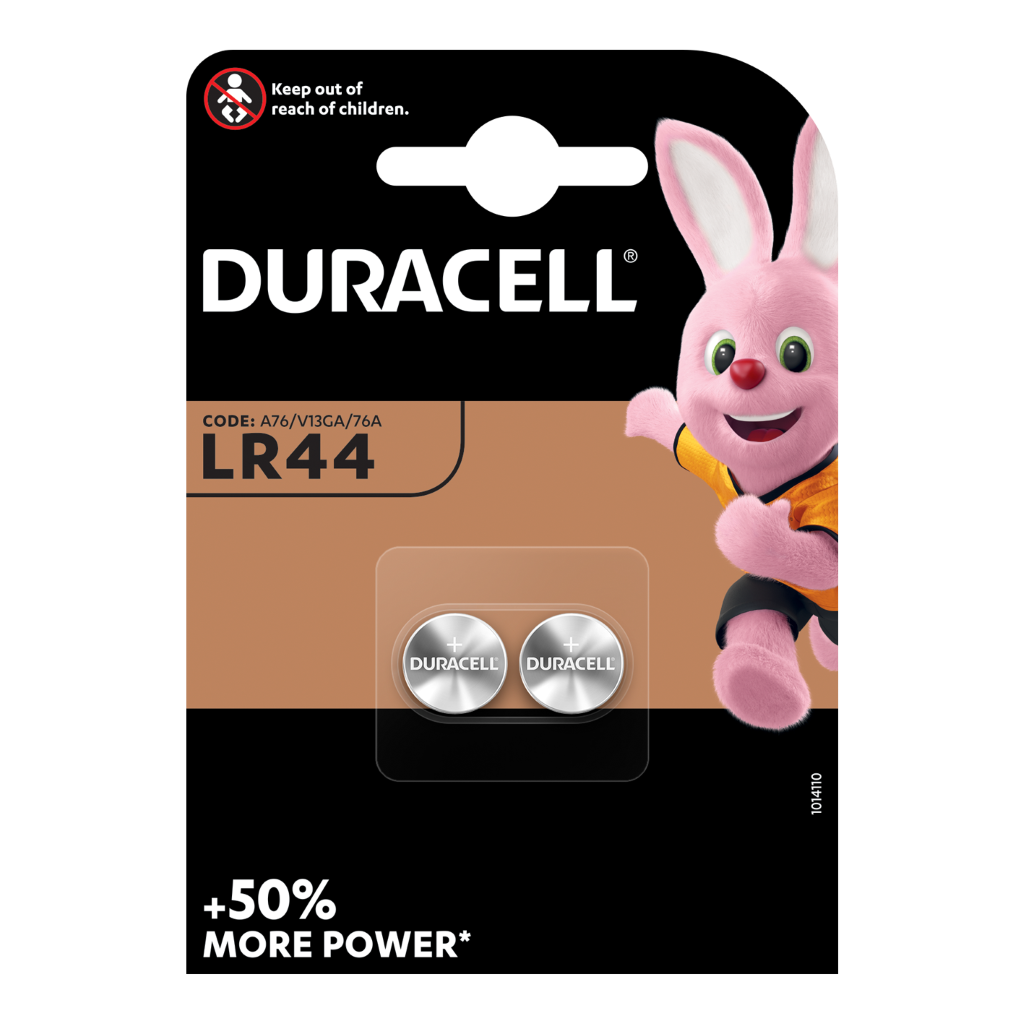 S3284 Duracell LR44 1.5V Alkaline, Pack of 2