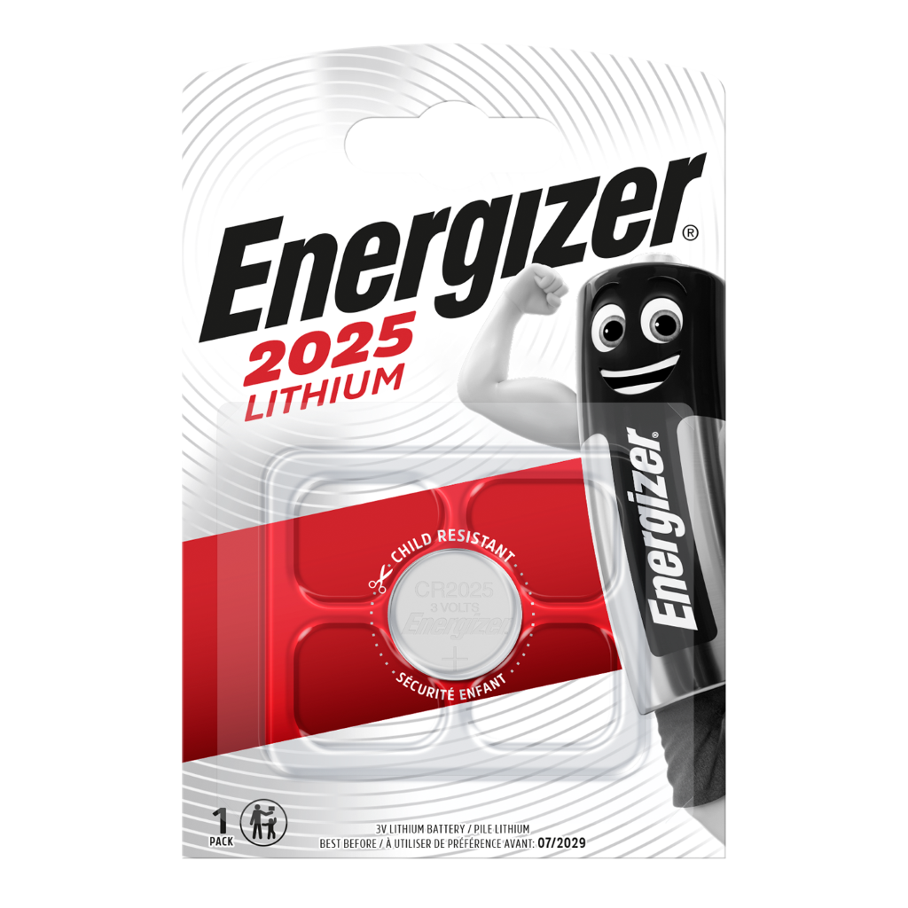 S359 Energizer CR2025 Lithium Coin Cell, Pack of 1