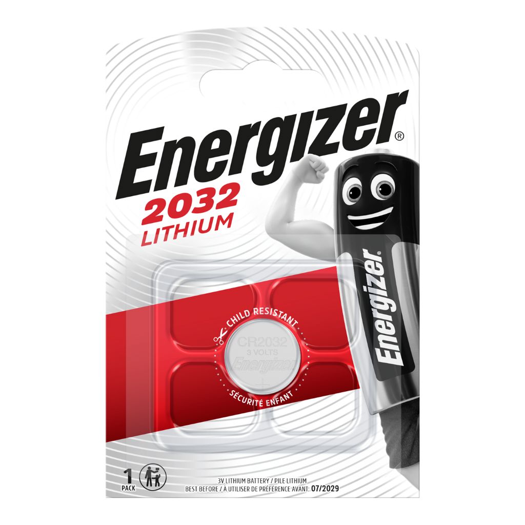 S369 Energizer CR2032 Lithium Coin Cell, Pack of 1