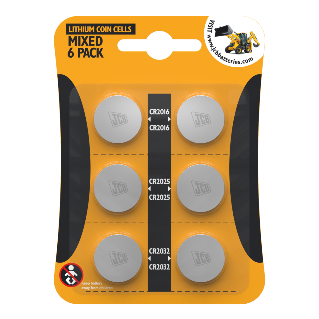 S4901 JCB Lithium Coin Cell Mix, Pack of 6
