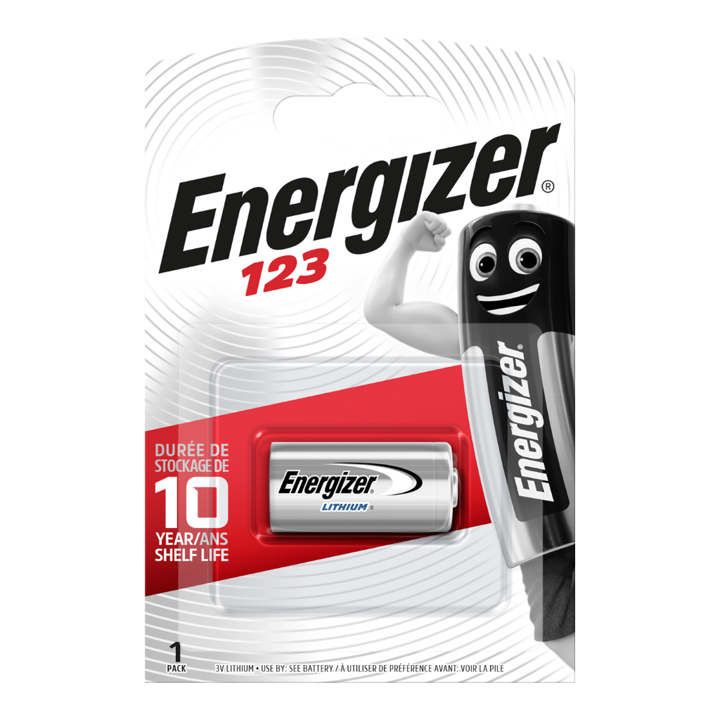 S5298 Energizer CR123 Lithium, Pack of 2