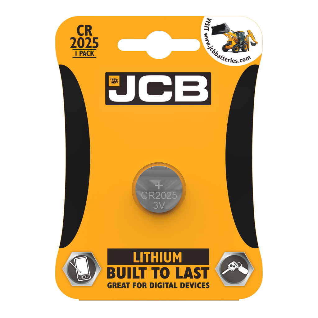 S5346 JCB CR2025 Lithium Coin Cell, Pack of 1