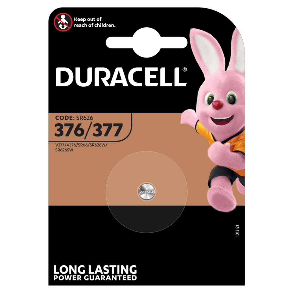 S5706 Duracell D377 1.5V Silver Oxide, Pack of 1