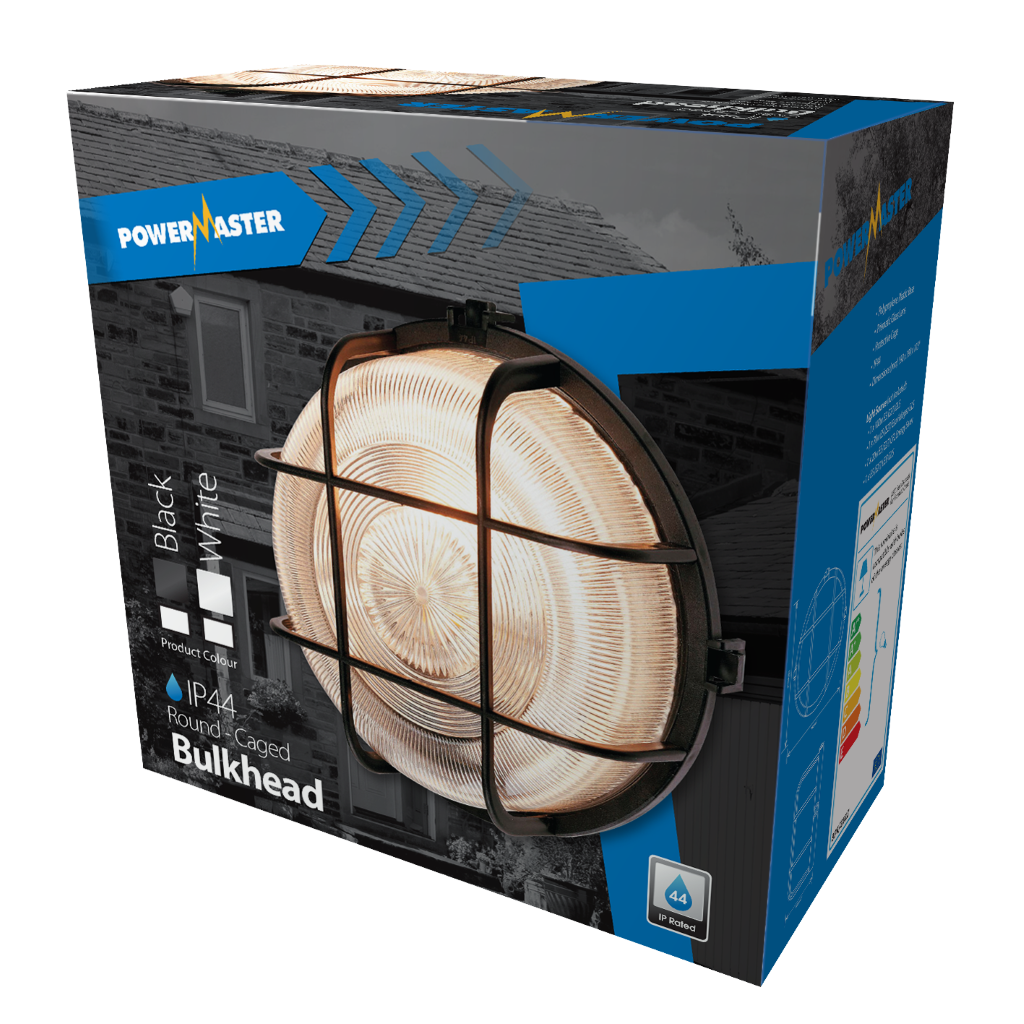 S5881 PowerMaster Round Black Bulkhead