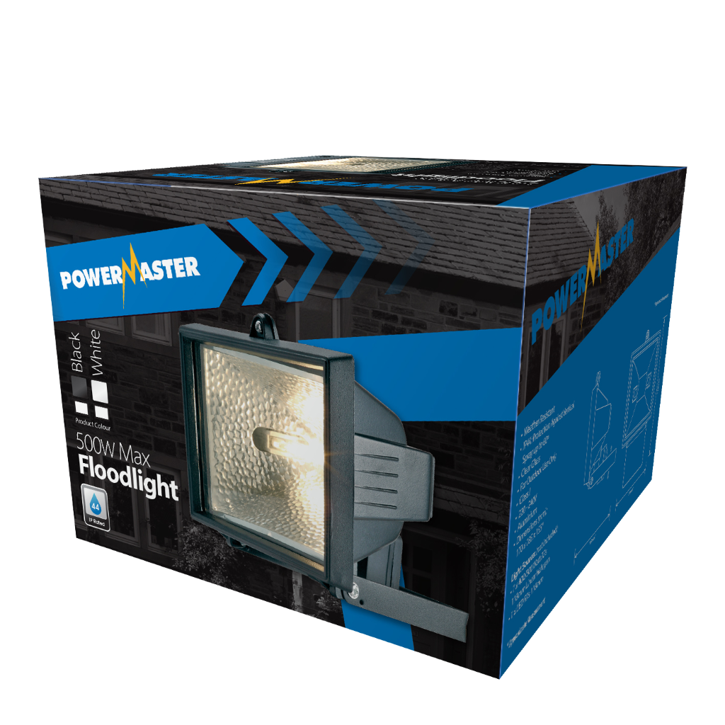 S5885 PowerMaster 500W Floodlight - Black