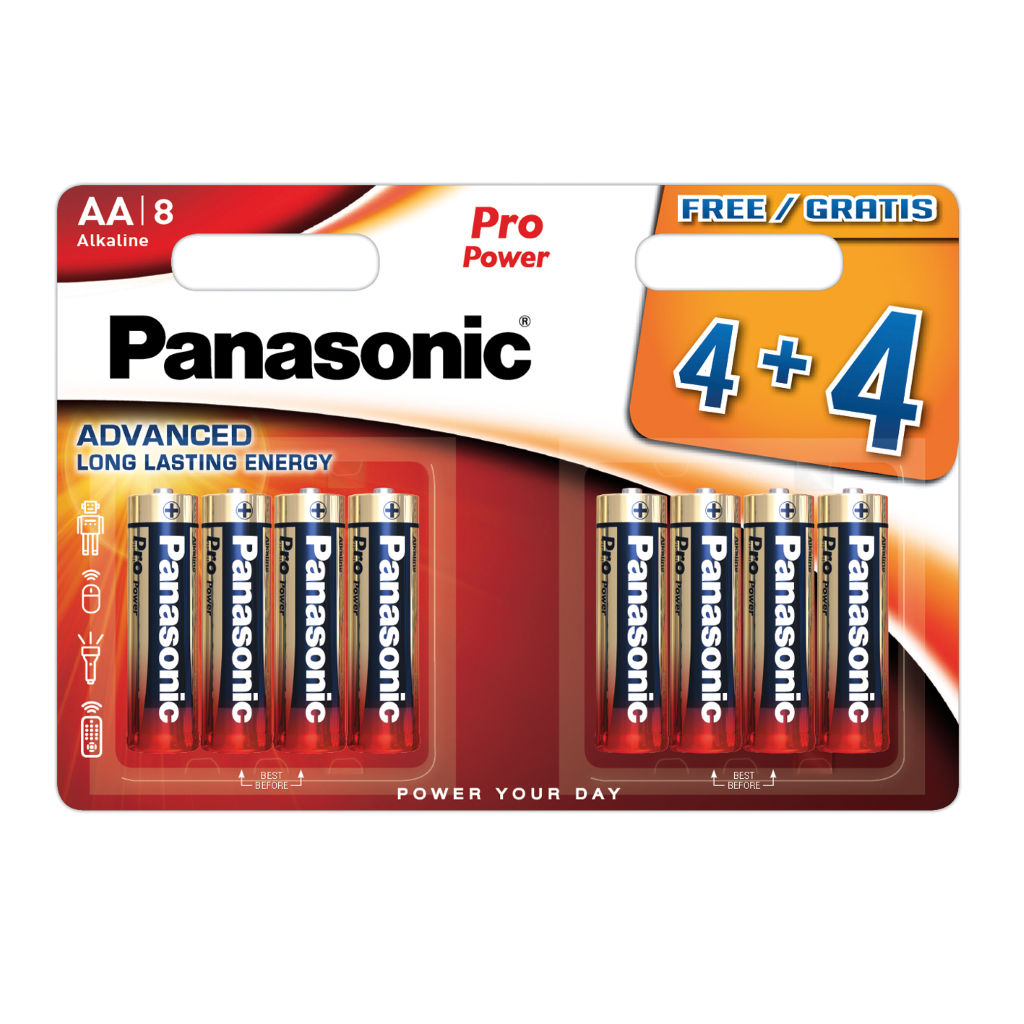 S5934 Panasonic AA Pro Power, Pack of 4+4