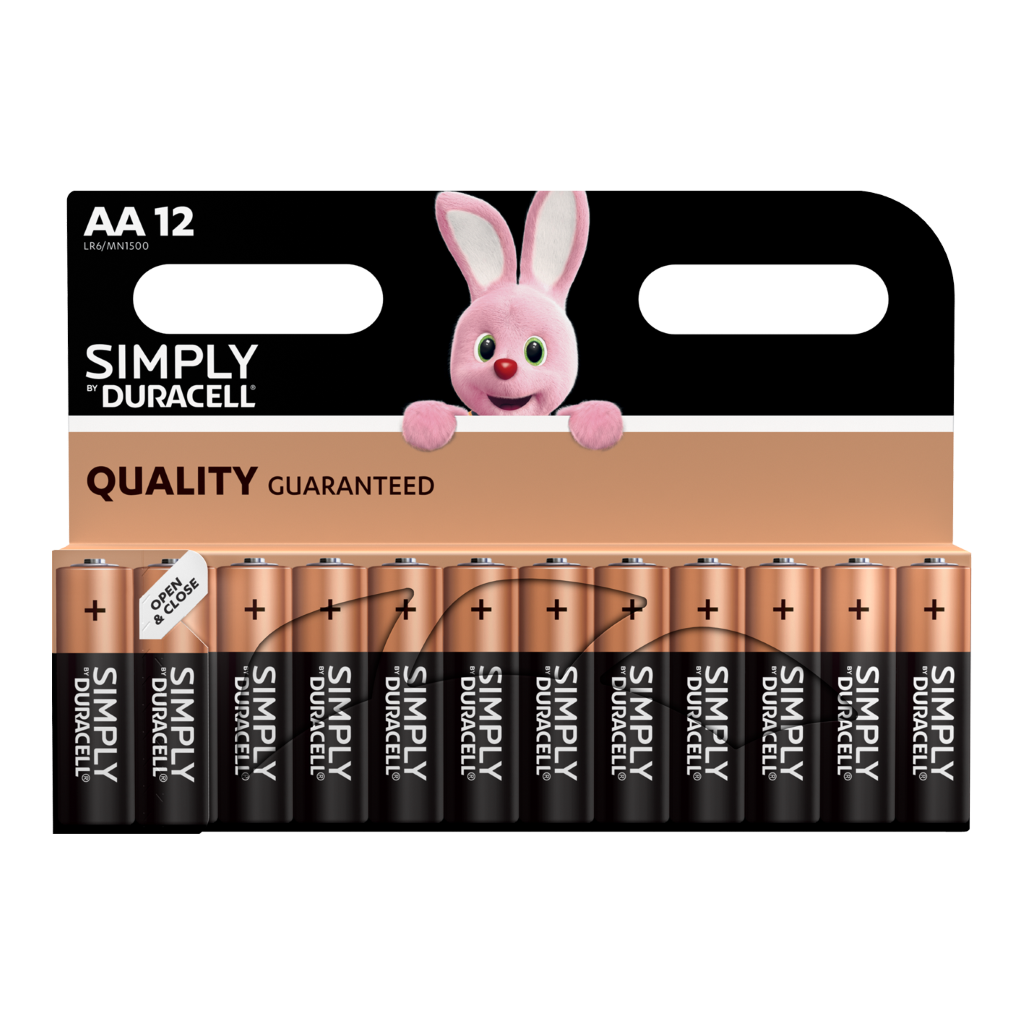 S5938 Duracell AA Simply, Pack of 12