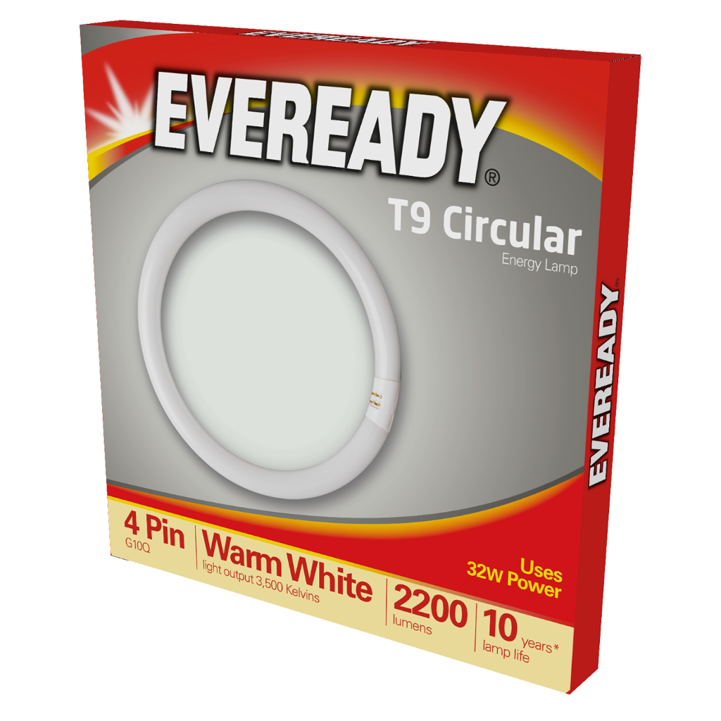 S5961 Eveready Circular Tube Triphosphor 32W 2200 Lumen 3,500K (Warm White), Box of 1