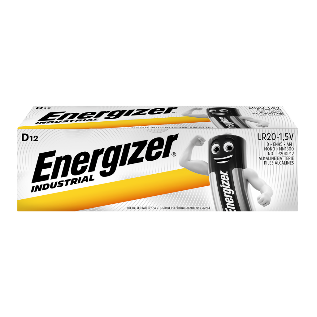 S661 Energizer D Size Industrial, Pack of 12