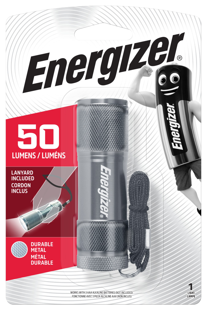 S6669 Energizer Small Value Metal Torch Light (Batteries Not Included)
