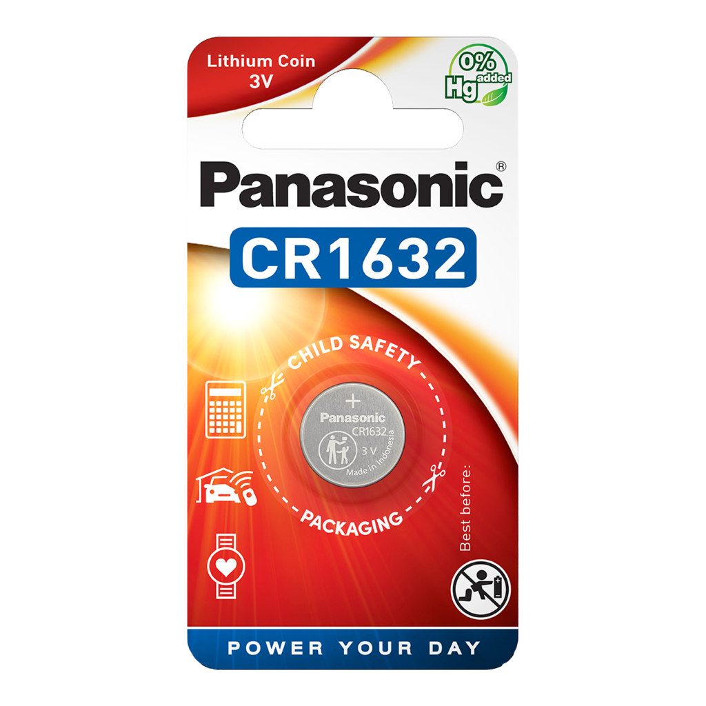 S7195 Panasonic CR1632 Lithium, Pack of 1