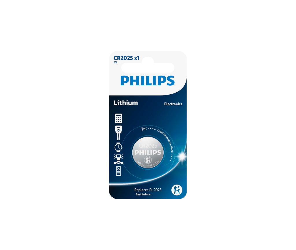 S7324 Philips Lithium CR2025, Pack of 1