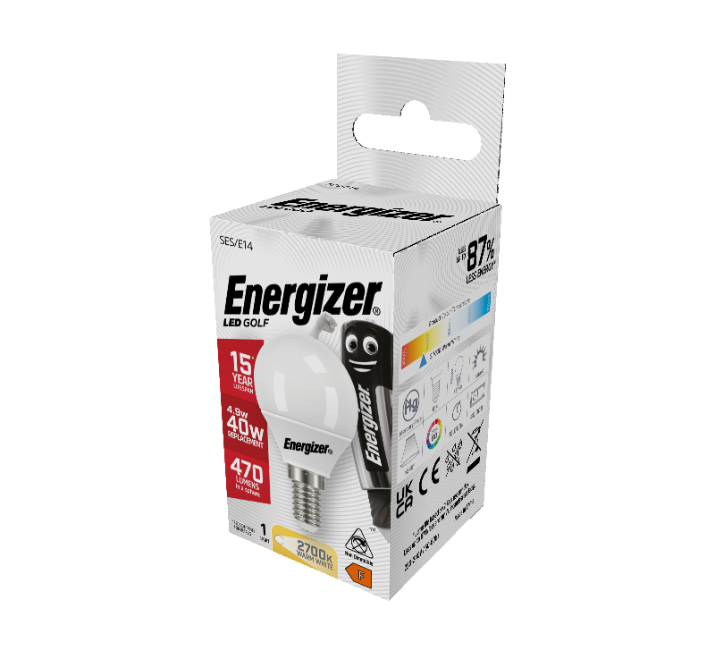 S8841 Energizer LED Golf E14 (SES) 470lm 4.9W 2,700K (Warm White), Box of 1