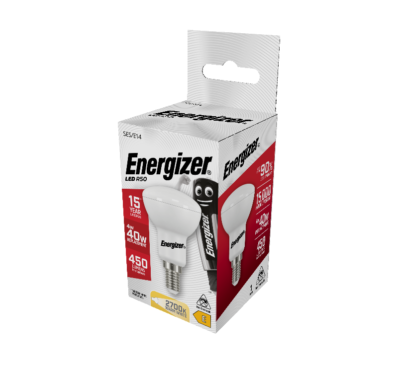 S9014 Energizer LED R50 Reflector E14 (SES) 450lm 4W 2,700K (Warm White), Box of 1