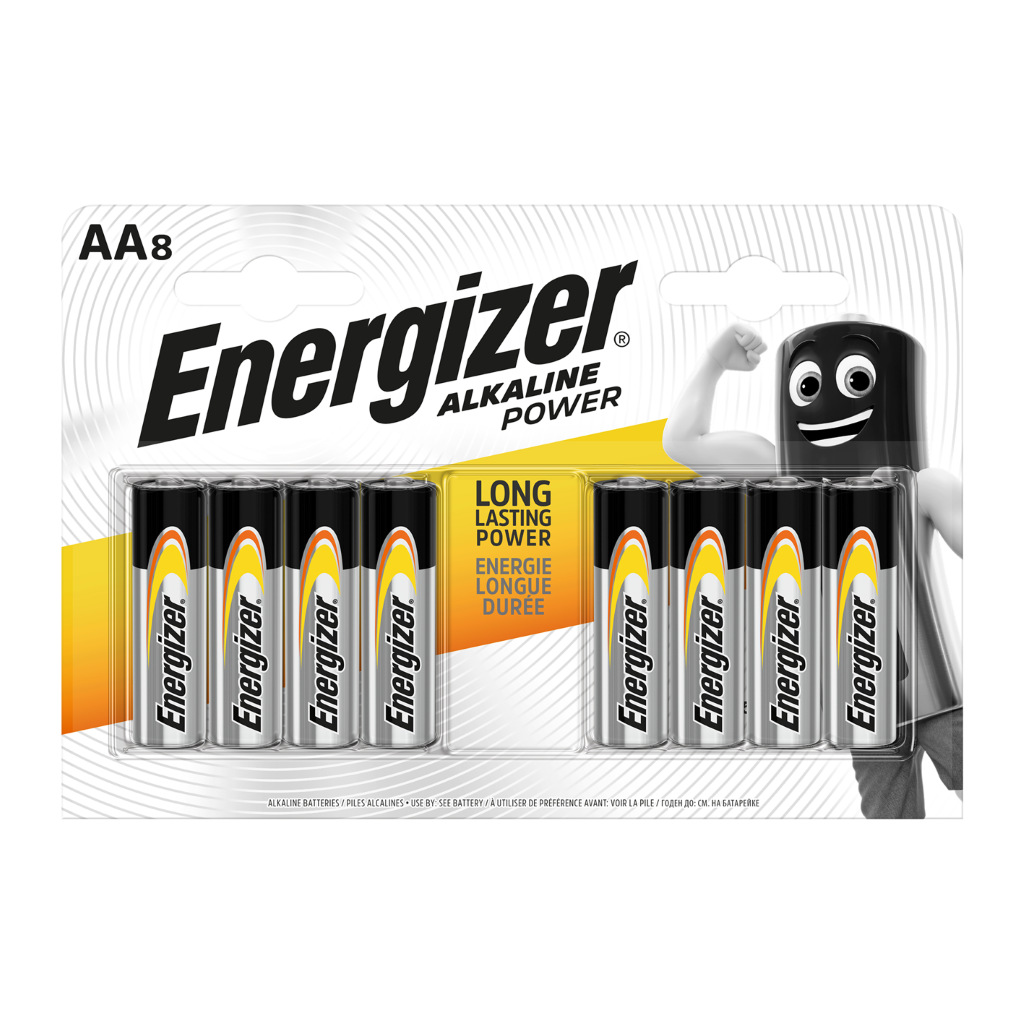 S9337 Energizer AA Alkaline Power, Pack of 8