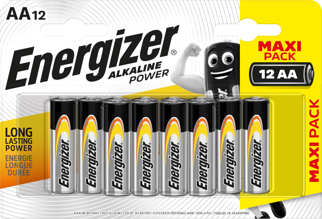 S9339 Energizer AA Alkaline Power, Pack of 12