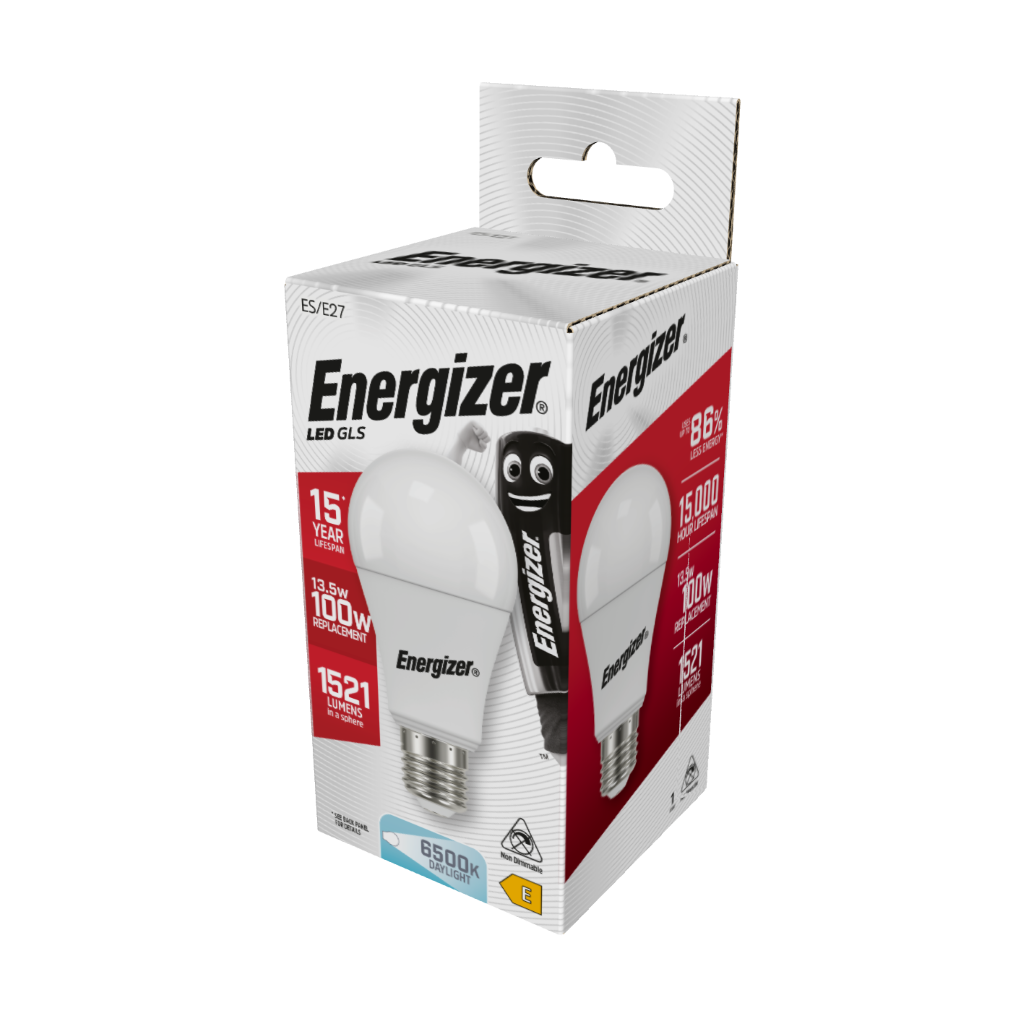 S9428 Energizer LED GLS E27 (ES) 1,521lm 13.5W 6,500K (Daylight), Box of 1
