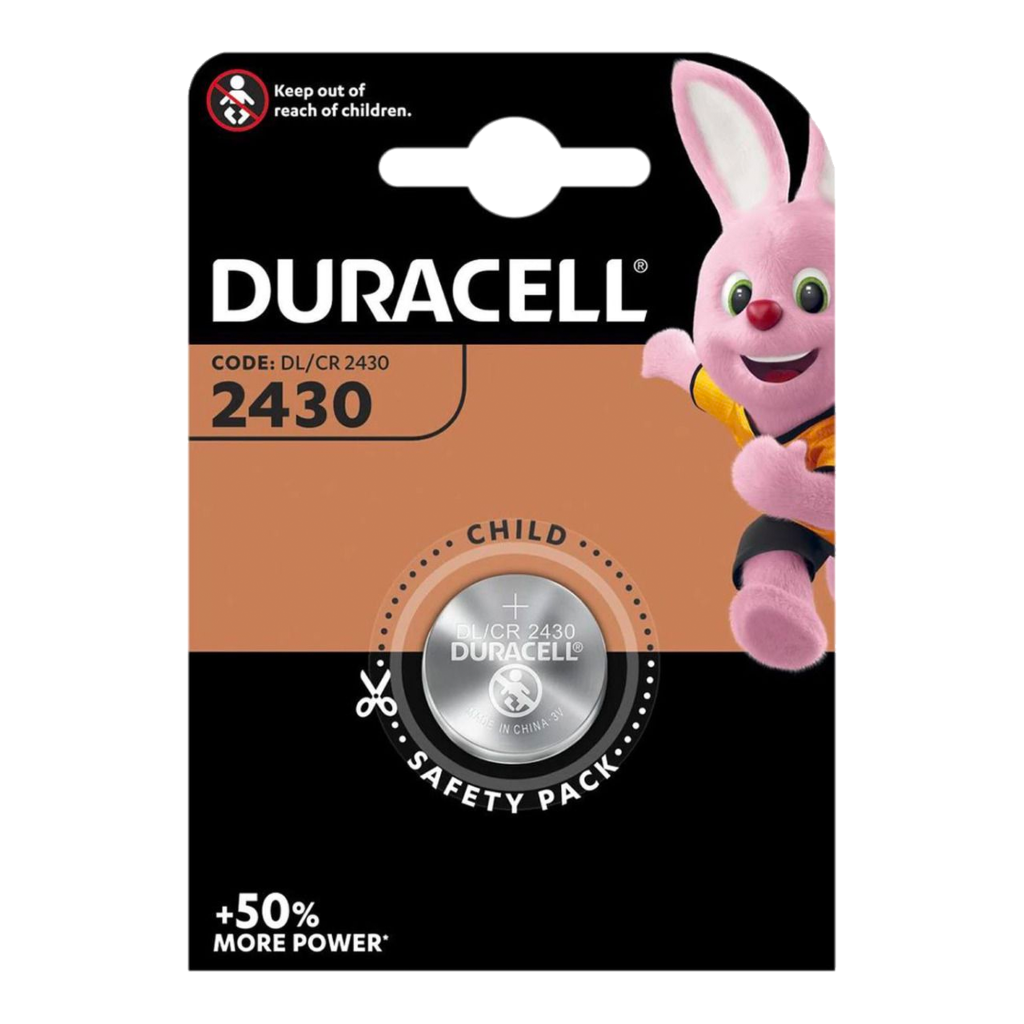 S9509 Duracell CR2430 3V Lithium, Pack of 1