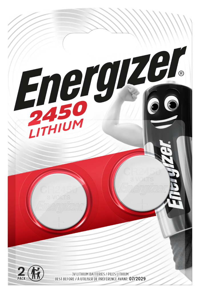 S9535 Energizer CR2450 Lithium Coin Cell, Pack of 2