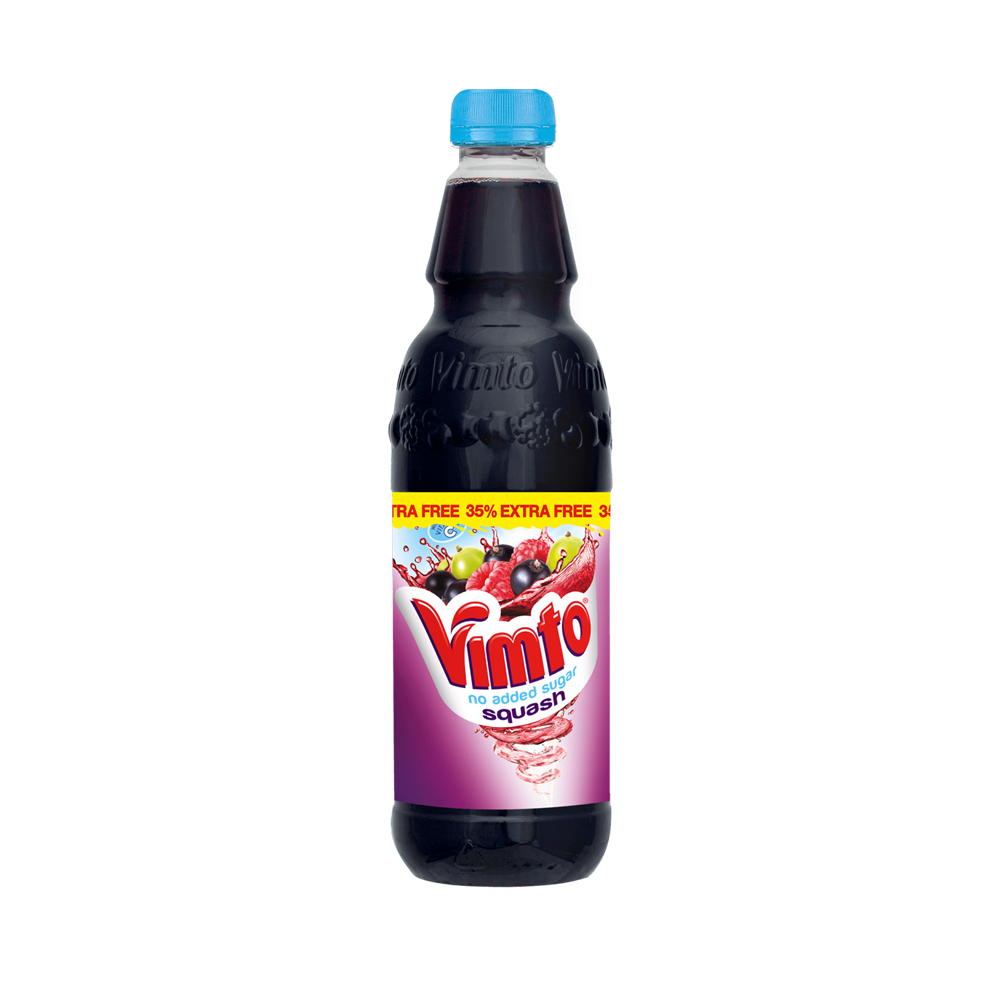 T0020 Vimto Cordial (No Added Sugar) - 725ml + 35% Free (12 Pack)
