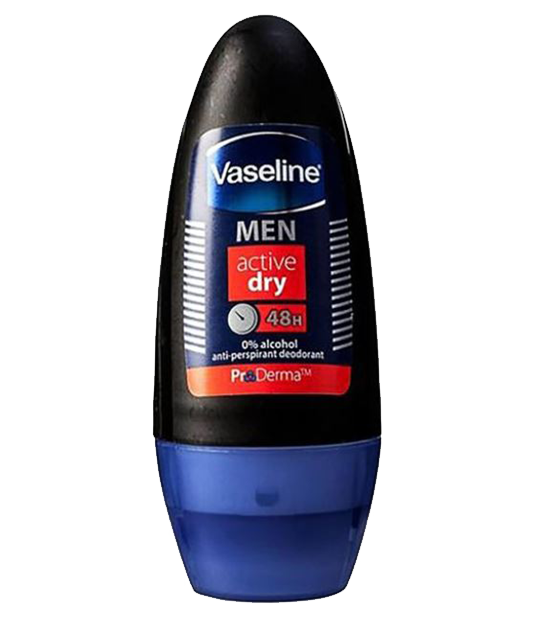 T0051 Vaseline Mens Active Dry Roll On Deodorant - 50ml (6 Pack)