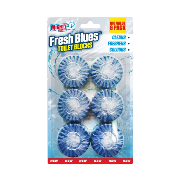 T0354 Toilet Block - Blue - 6 Pack (12 Pack)